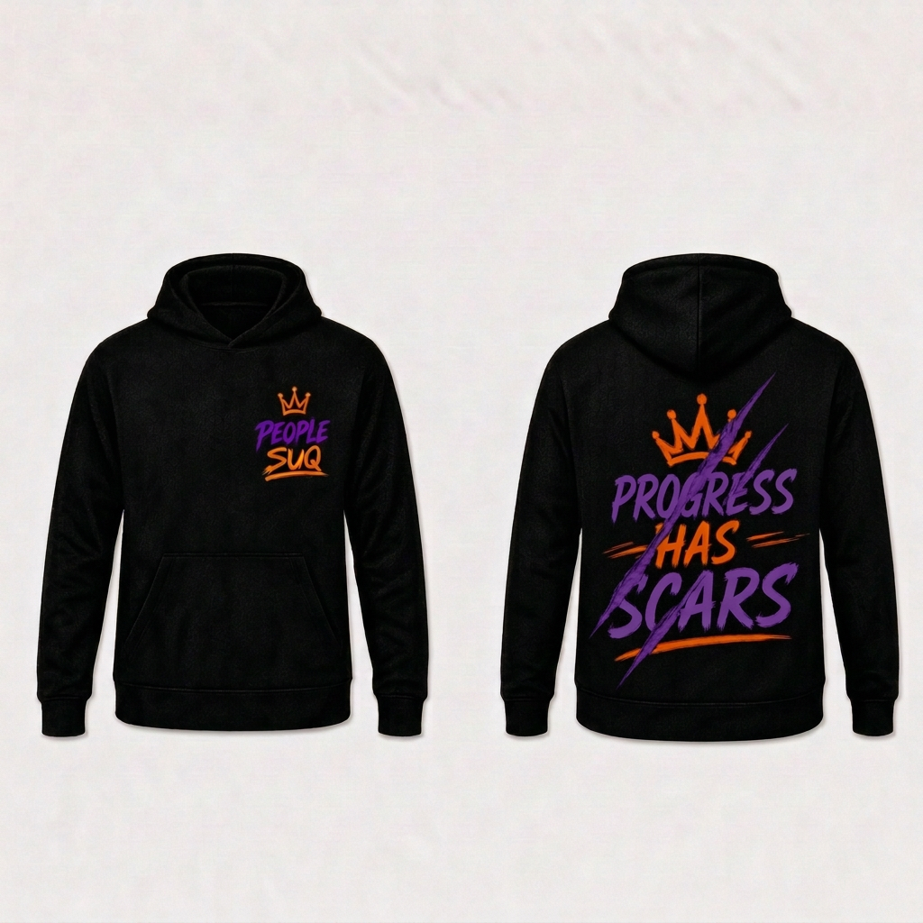 People Suq Progress Has Scars Hoodie design